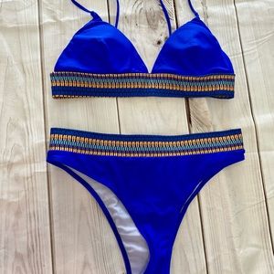 Gorgeous Royal Blue Fun Bikini Set